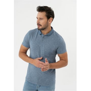 Tricou polo barbati  O-Mango - Albastru deschis