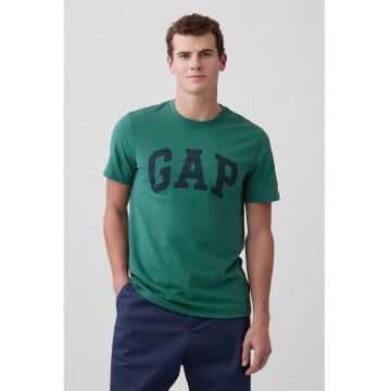 Tricou regular-fit cu logo - Negru/Verde englez