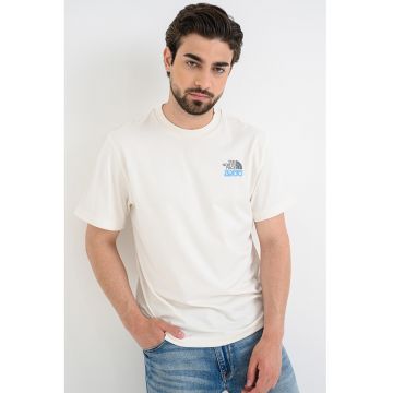 Tricou relaxed fit cu imprimeu floral 1966 - Alb murdar