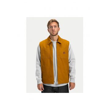 Vesta barbati -  fermoar - maro - 70% bumbac - 30% bumbac reciclat -