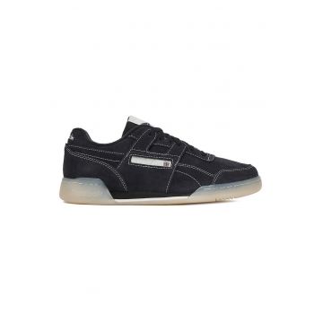 Adidasi barbati -  piele naturala - negru - cusaturi