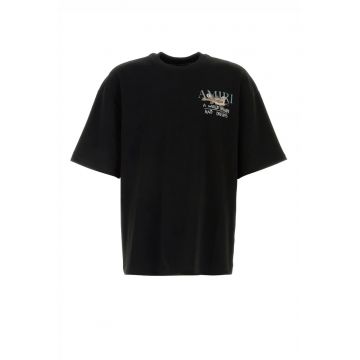 Black cotton oversize men t-shirt Hope and dreams os tee - Negru
