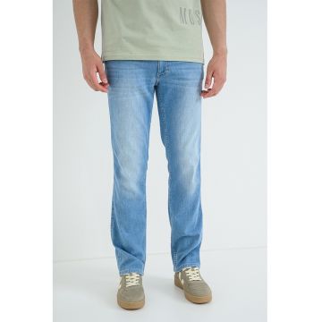 Blugi drepti cu aspect decolorat Tramper - Albastru deschis melange