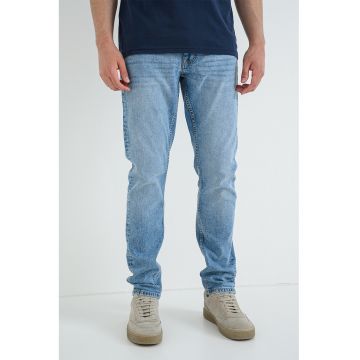 Blugi slim-fit cu talie joasa Oregon - Albastru deschis melange