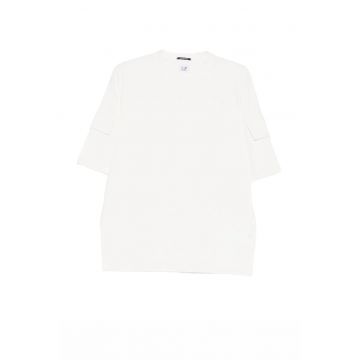C.P Company sleeve-pocket White T-shirt - Alb