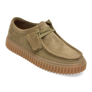Mocasini CLARKS kaki, TORHLO, din piele intoarsa