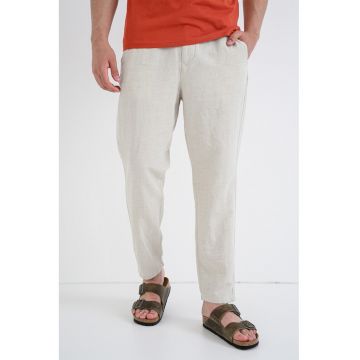 Pantaloni conici din bumbac si in Milano - Bej
