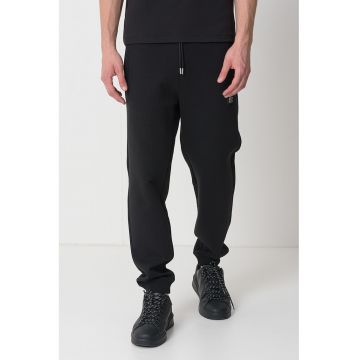 Pantaloni relaxed fit de trening Dimacs - Negru/Argintiu