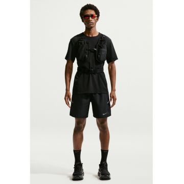 Pantaloni scurti cu model 2in1 pentru alergare Miller - Negru stins