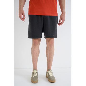 Pantaloni scurti cu snur in talie Trenton - Gri antracit