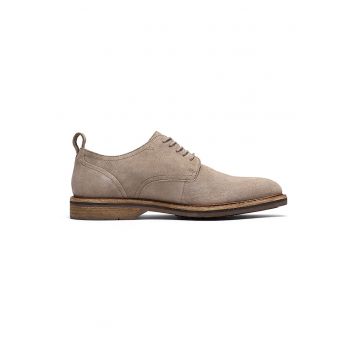 Pantofi derby de piele Aldwin - Maro nisip