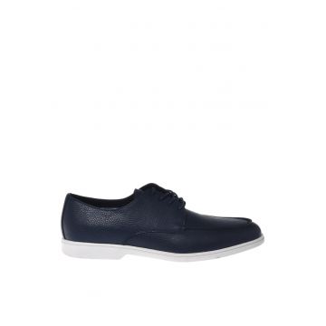 Pantofi Derby de piele - Bleumarin