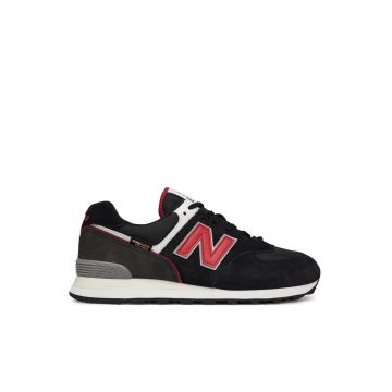 Pantofi sport barbati - piele naturala - negru - Negru