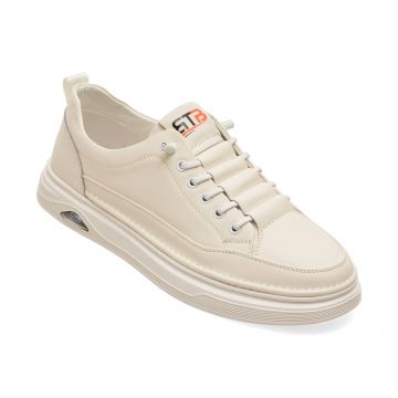 Pantofi sport BITE THE BULLET albi, 78732, din piele naturala