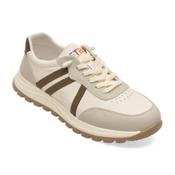 Pantofi sport BITE THE BULLET albi, A86009, din piele naturala