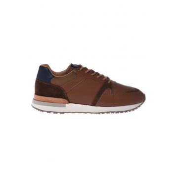 Pantofi sport low-cut de piele - Maro