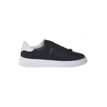 Pantofi sport low-cut de piele - Negru
