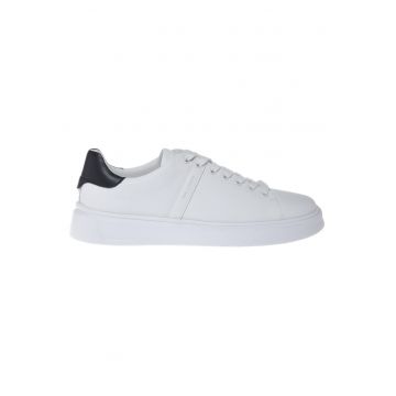 Pantofi sport uni de piele - Alb