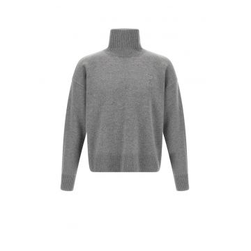 Puff logo Grey high neck sweater - Gri