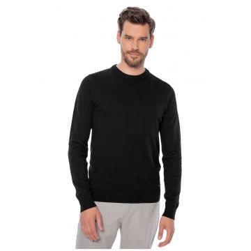Pulover  bumbac/casmir - Negru