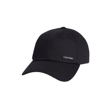 Sapca baseball de bumbac organic cu aplicatie logo - Negru