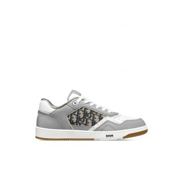 Sneakers barbati -  B27 - Piele Vitel - Alb/Gri -