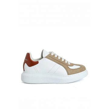 Sneakers Oversized Retro White Sand Red - Rosu/Alb/Bej