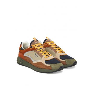 Tenisi barbati  multicolor - piele naturala -