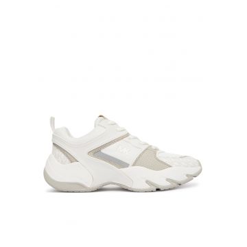 Tenisi barbati -  piele ecologica - alb - design elegant si confortabil