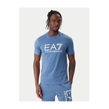 Tricou Barbati -  Bumbac - Model Simplu - Albastru