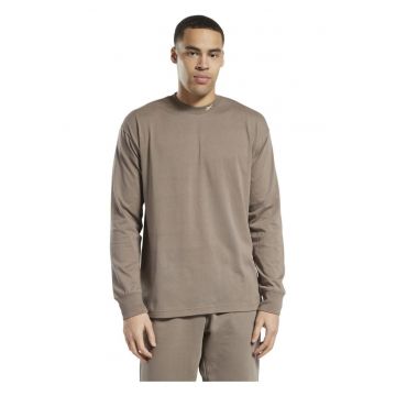Tricou barbati  lung - bumbac - maro