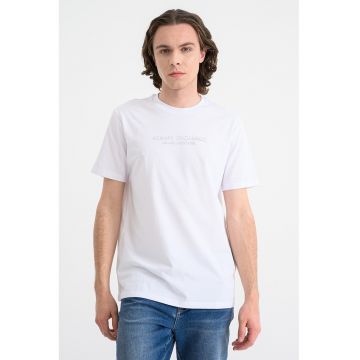 Tricou cu imprimeu logo - Alb