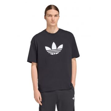 Tricou cu imprimeu logo Tirefoil - Alb/Negru