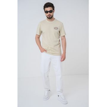Tricou cu logo Austin - Maro nisip