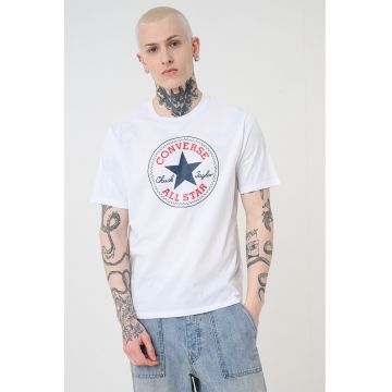 Tricou de bumbac cu imprimeu Chuck Taylor All Star - Rosu/Alb