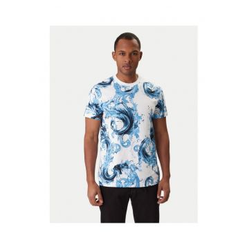 Tricou  din bumbac - albastru