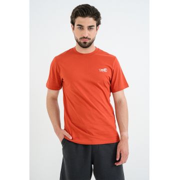 Tricou din bumbac Austin - Alb/Caramiziu