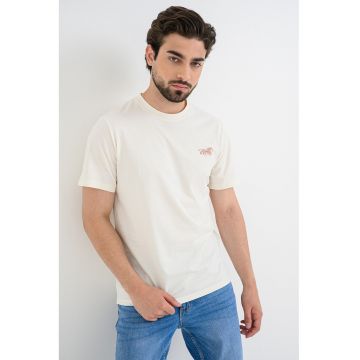 Tricou din bumbac Austin - Alb fildes