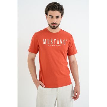 Tricou din bumbac cu logo Austin - Alb/Caramiziu