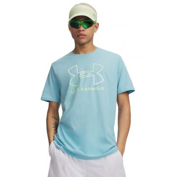 Tricou lejer Foundation - Alb/Albastru pastel/Verde lime