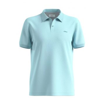 Tricou polo barbati - din bumbac - Regular Fit - Albastru deschis -