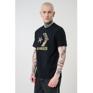 Tricou regular fit cu logo - Negru/Multicolor