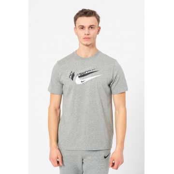 Tricou Swoosh 46452 - Alb/Gri melange