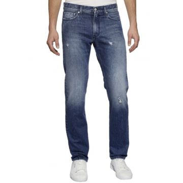 Blugi slim fit cu rupturi