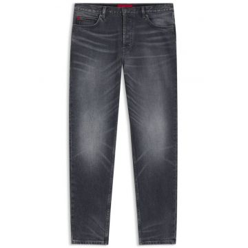 Blugi tapered cu talie medie