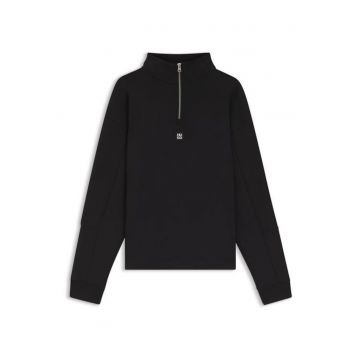 Bluza de trening cu fermoar si guler inalt