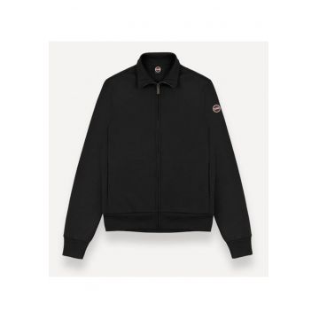 Bluza de trning cu fermoar din amestec de bumbac -