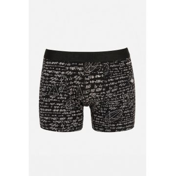 Boxeri din amestec de bumbac cu model - Negru/Crem