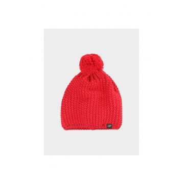 Caciula de Iarna Barbati  Lana si Fleece - Rosu - Sportstyle - M-L