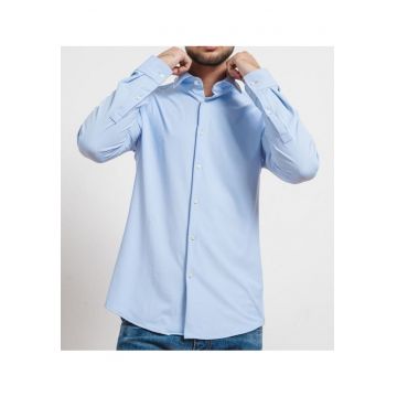 Camasa slim fit cu nasturi uni -